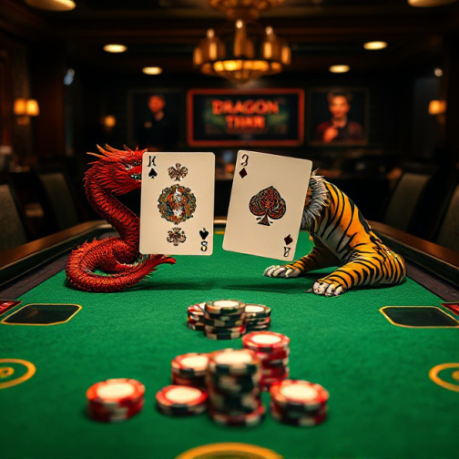 ALLBET Dragon Tiger card game table